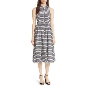 Kate Spade New York - Candy Stripe Sleeveless Midi-Shirtdress with Tie Waist